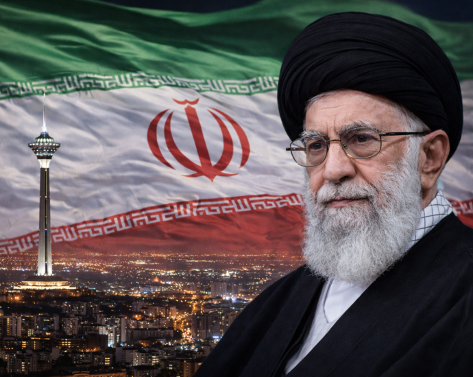 Iran’s Supreme Leader Ayatollah Ali Khamenei during Middle East political coverage